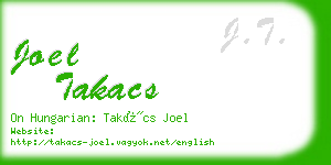 joel takacs business card